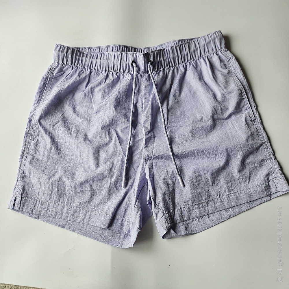 Light Purple Drawstring Swim Shorts